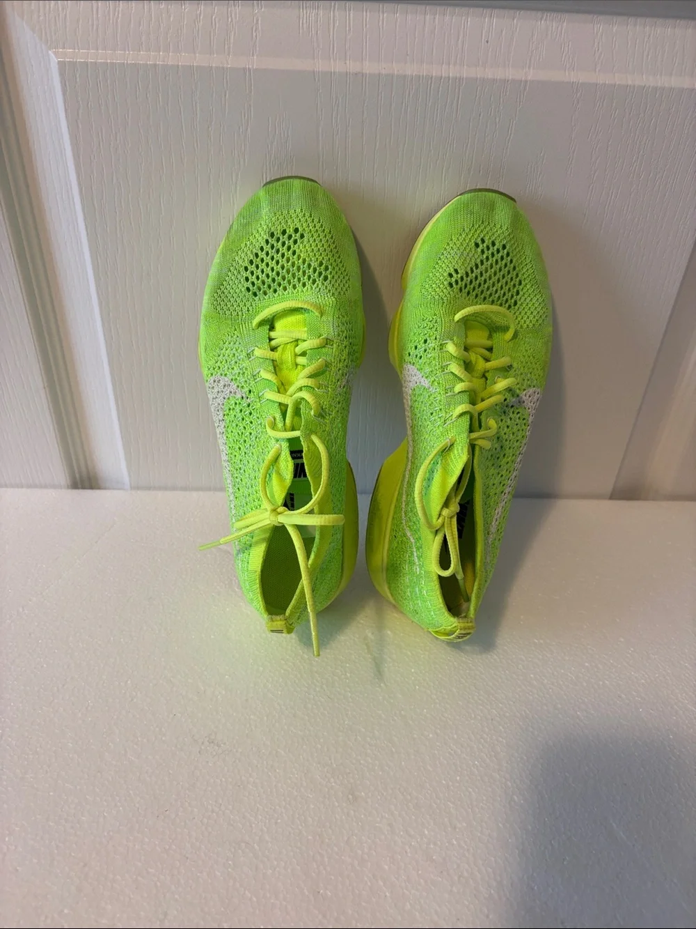 Nike Neon Green Flyknit Athletic Sneakers - Picture 2 of 2